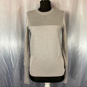 rag & bone Two-Tone Gray Crew Neck Sweater